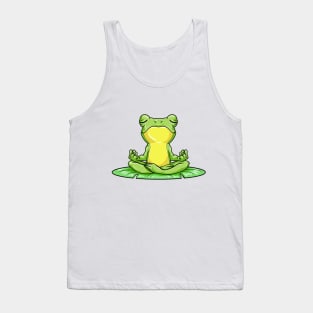 Frog on Sheet at Yoga with Yoga mat Tank Top